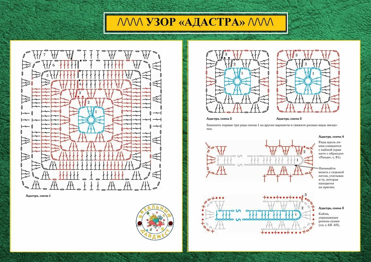Разновидности бабушкиного квадрата крючком со схемами "БАБУШКИН" КВАДРАТ ПО-СКАНДИНАВСКИ. ЭКСКЛЮЗИВНОЕ ВЯЗАНИЕ КРЮЧКОМ. ВЯЗАЛЬНЫЙ ДАЙД