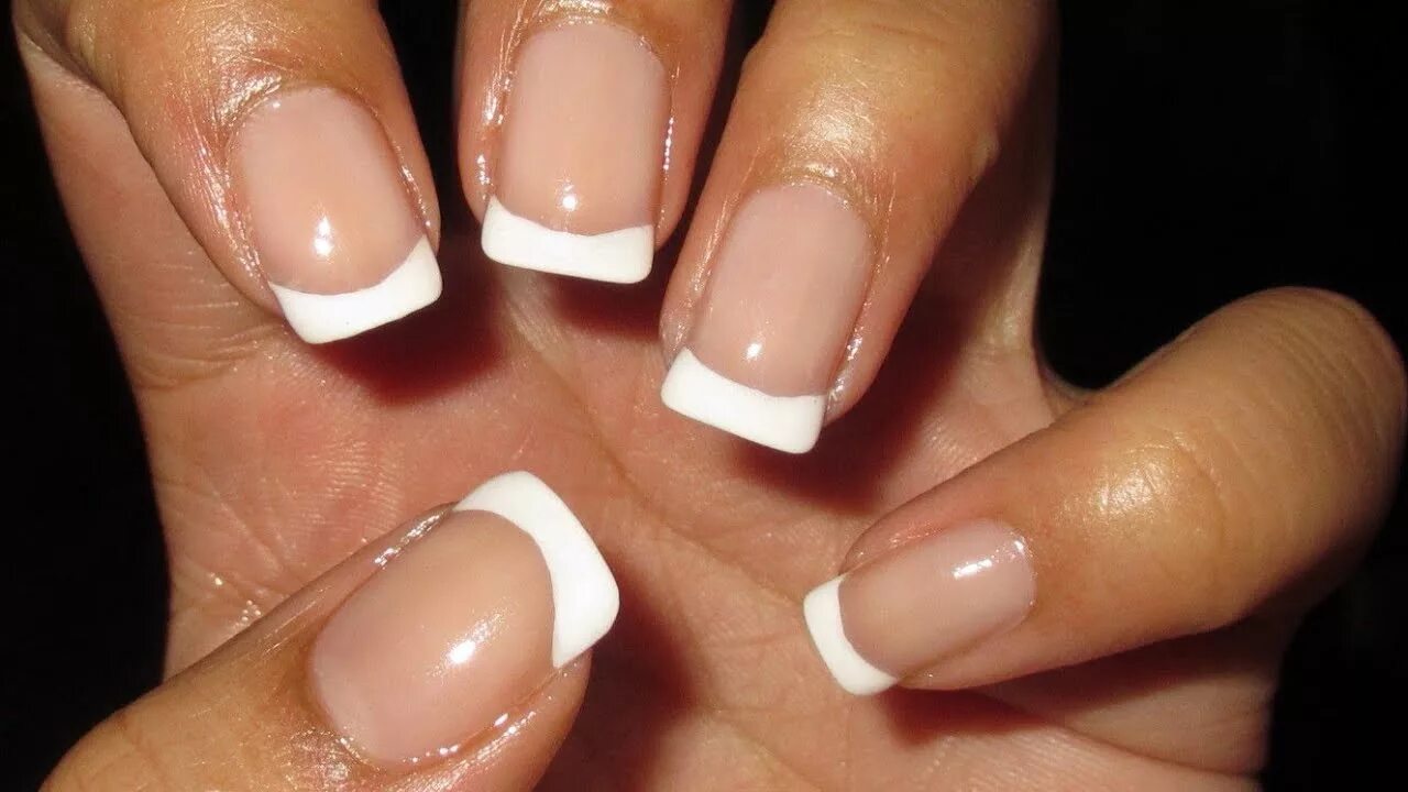 Разновидности французского маникюра фото Basic French Manicure Tutorial - YouTube