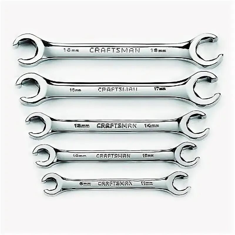 Разновидности ключей гаечных с фото и названиями Craftsman Full Polish 5 pc Metric Line/Flare Nut Wrench Set (9mm to 18mm) eBay