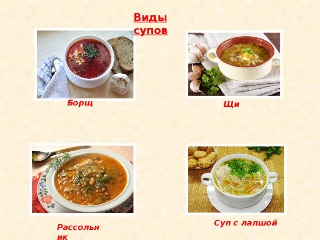 Разновидности супов фото Презентация "Русская национальная кухня"