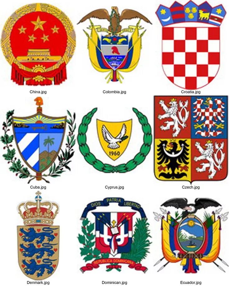 Разные гербы фото National Emblem's of the world country Emblems, Coat of arms, Heraldry