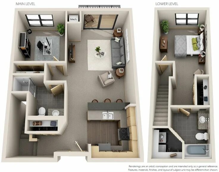 Разные планировки на разных этажах 1 Bedroom + Den 2 Bathrooms Starting at $1,820 1,142 sq. ft. House layout plans,