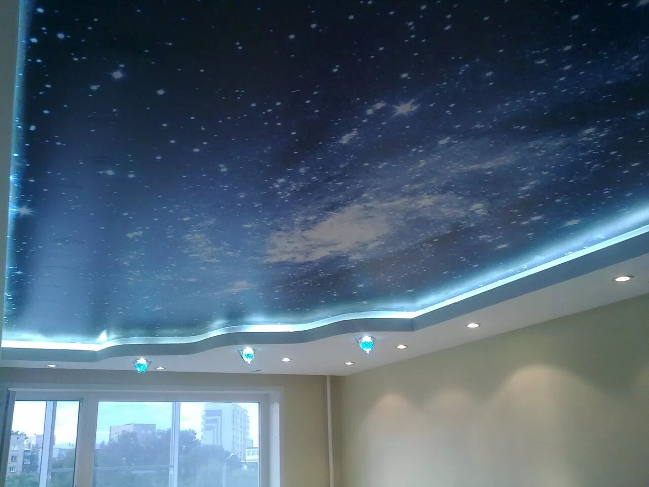 Custom Wallpaper Blue Sky White Clouds Ceiling Mural (㎡) Ceiling murals, Wallpap