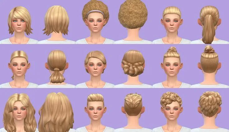 Разные прически basegamecompatible Work hairstyles, Best sims, Sims 4