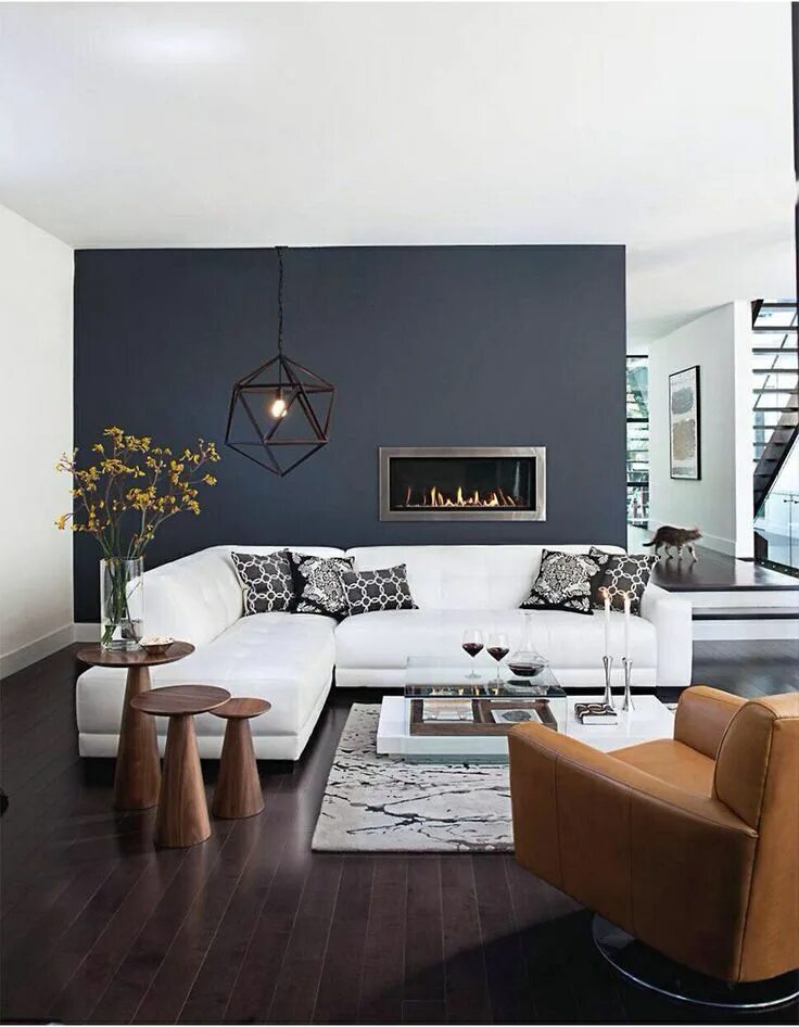 Разные стены в интерьере гостиной Shades Of Grey Are Always A Good Idea Living room decor modern, House interior, 