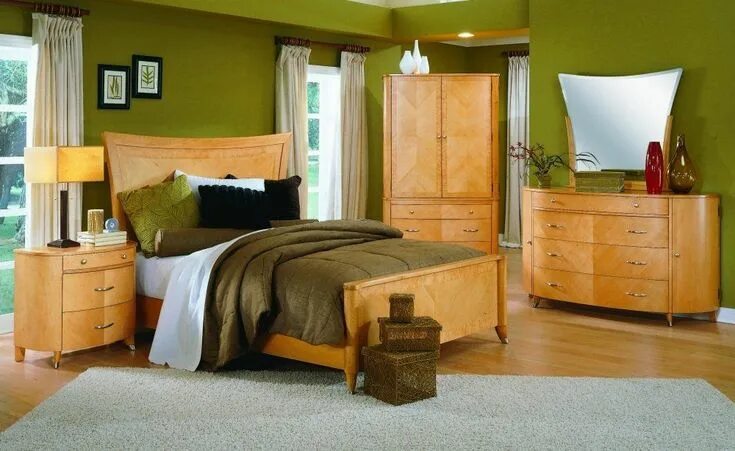 Разные цвета мебели в интерьере Maple Bedroom Furniture Bedroom sets, Wood bedroom sets, Bedroom colors