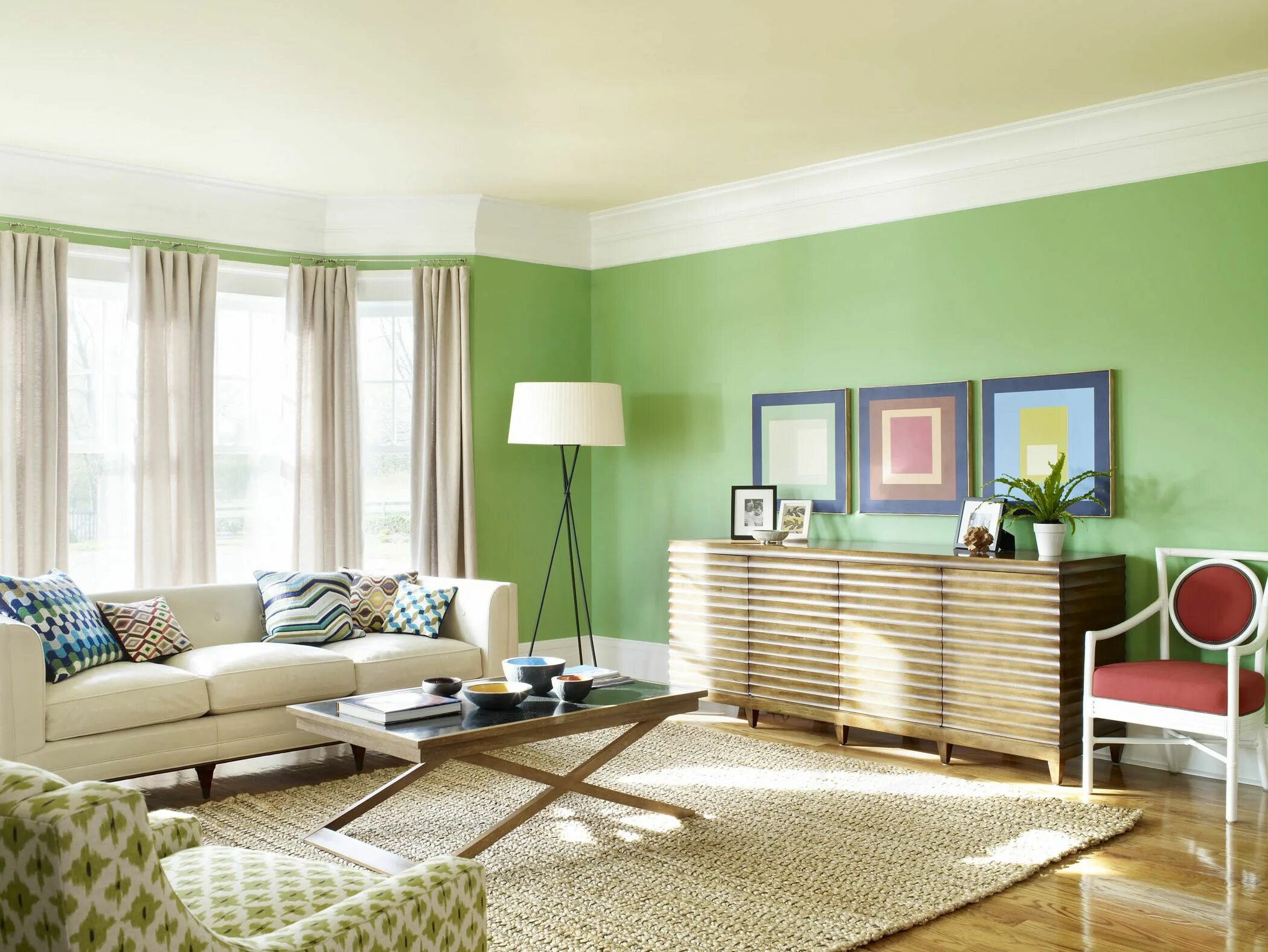 Разные цвета стен в интерьере фото Exciting Green Living Room Decors With White Living Bridgewater Sofas And Foldin