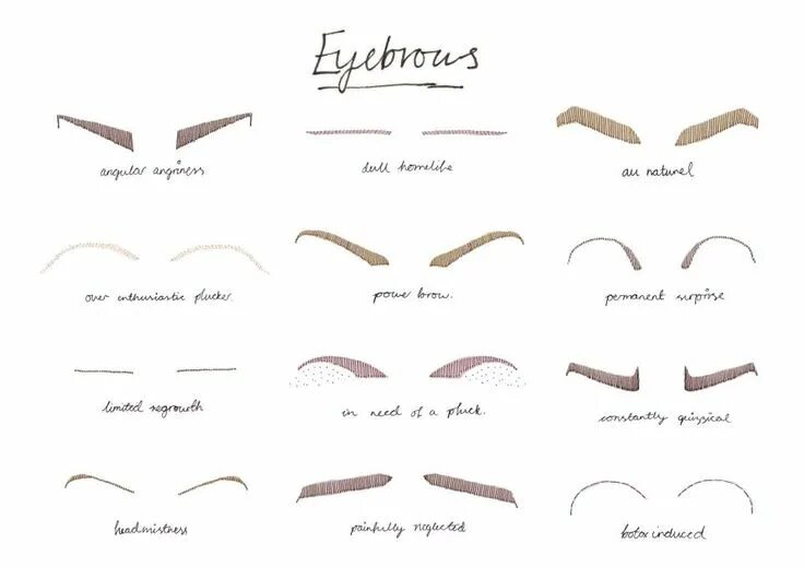 Разные типы бровей фото Bad eyebrows Bad eyebrows, Eyebrow shaping, Brows