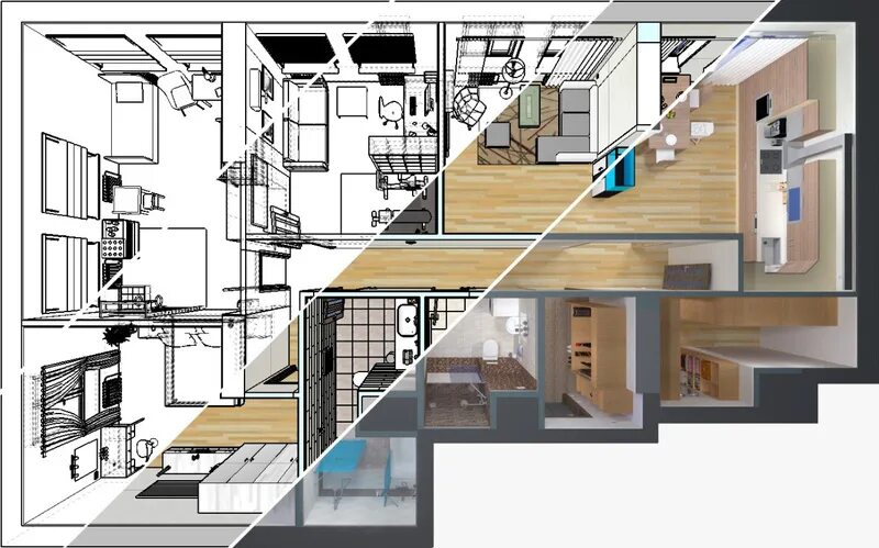 Разработка интерьера квартиры Выбрать полный дизайнерский проект дома с визуализациями и проектом рабочих черт