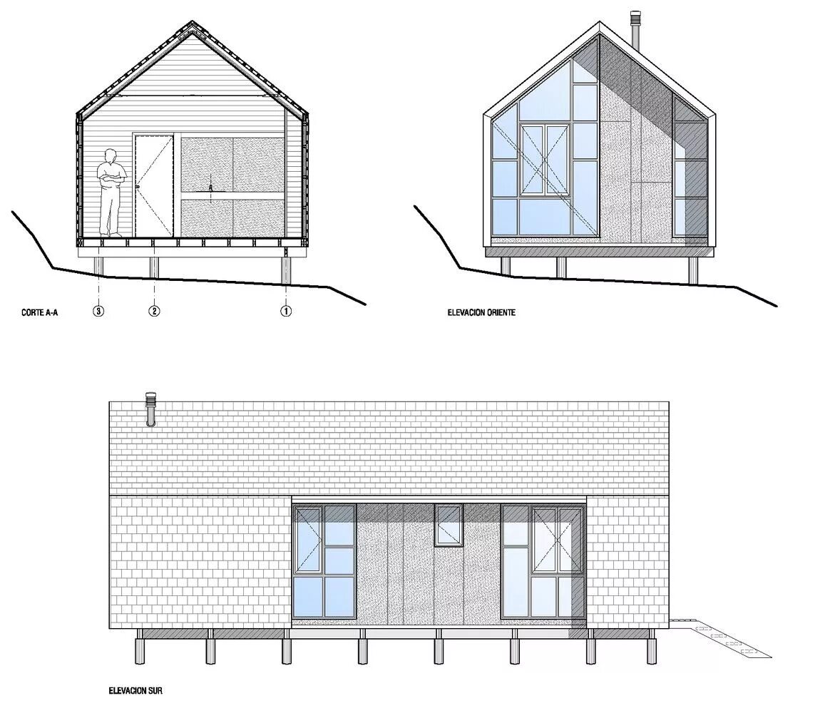 Разрез модульного дома чертеж Pin on Architecture Illustrations