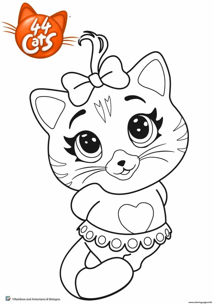 Разукрашка котики фото Print Pilou 44 Cats coloring pages Cat coloring book, Cat coloring page, Colorin