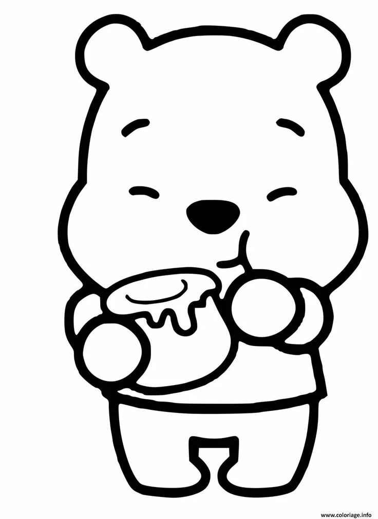 Разукрасить черно белое фото Coloriage mini bebe winnie mignon kawaii à imprimer Coloriage winnie, Coloriage 