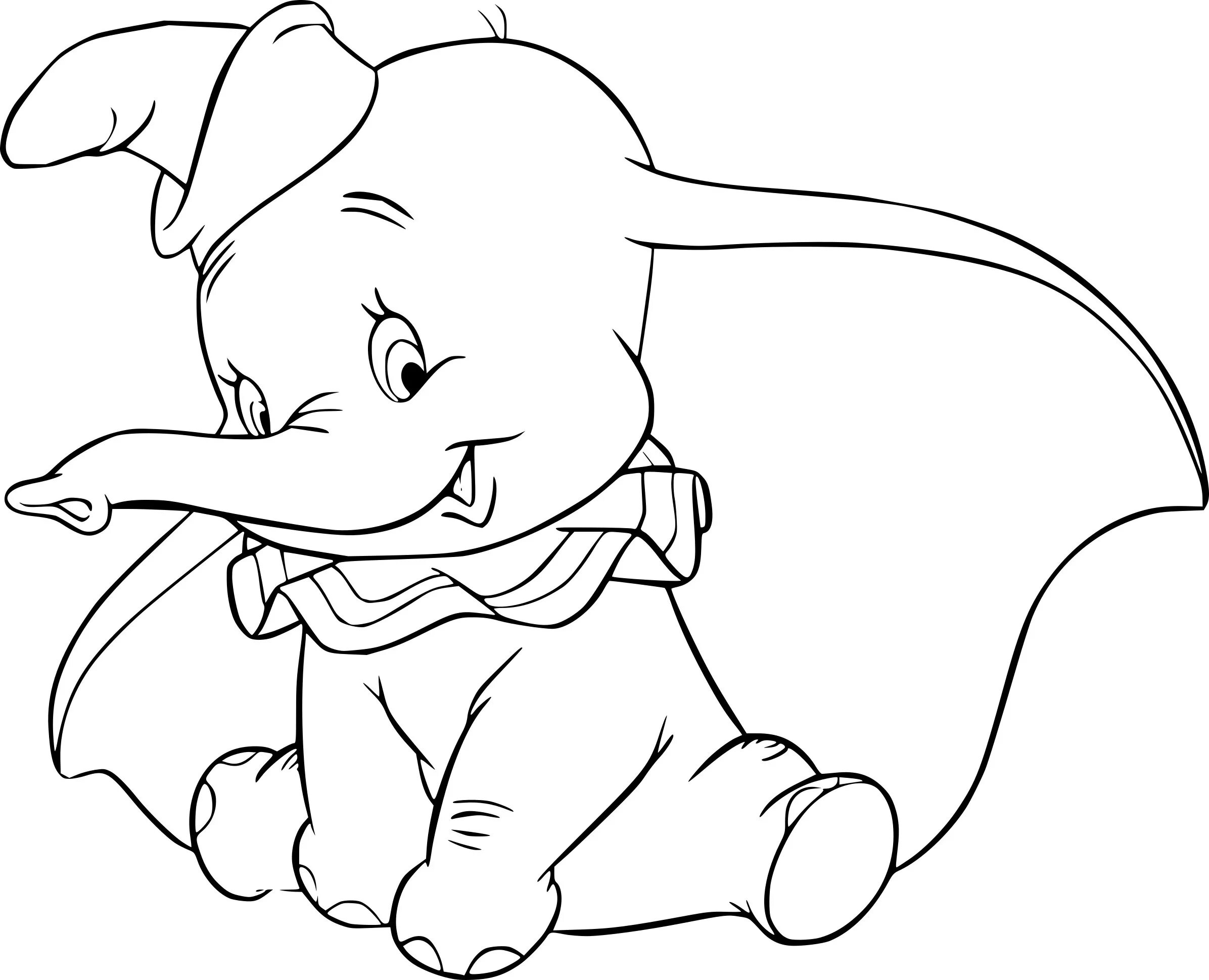 Разукрасить черно белое фото бесплатно Dumbo #170557 (Animation Movies) - Free Printable Coloring Pages