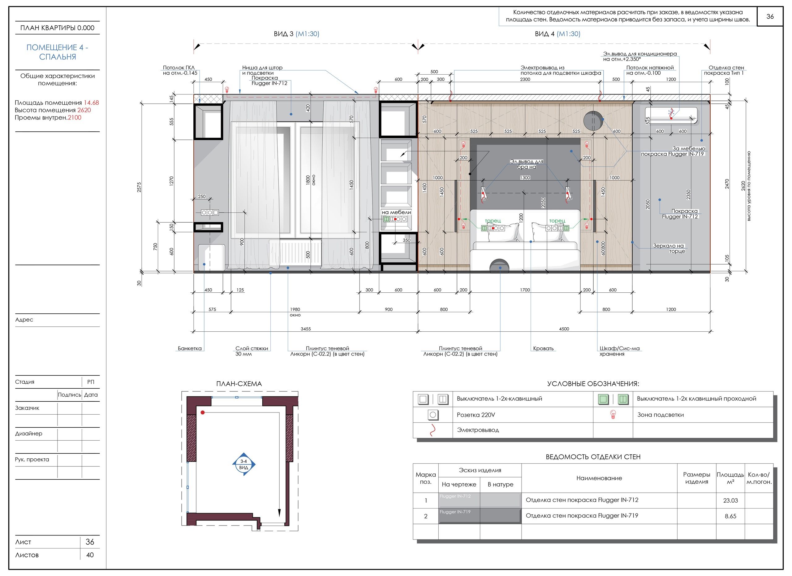 Развертка в дизайн проекте Схема развертки. Дизайн чертежи Interior design bedroom, Interior design, Design