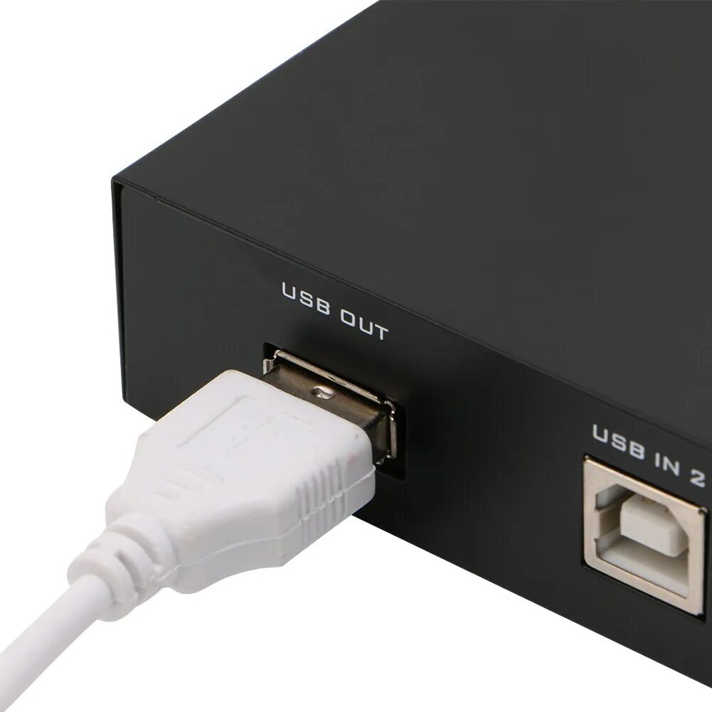 Разветвитель для компьютера для подключения принтера Купить 2 портов USB обмена переключатель коммутатор коробка устройство адаптер д