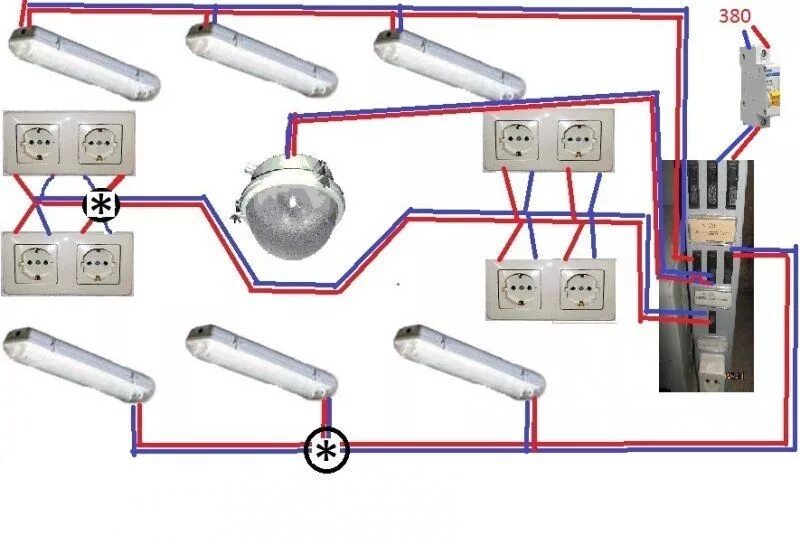 Разводка проводки в гараже схема Электропроводка и освещение гаража