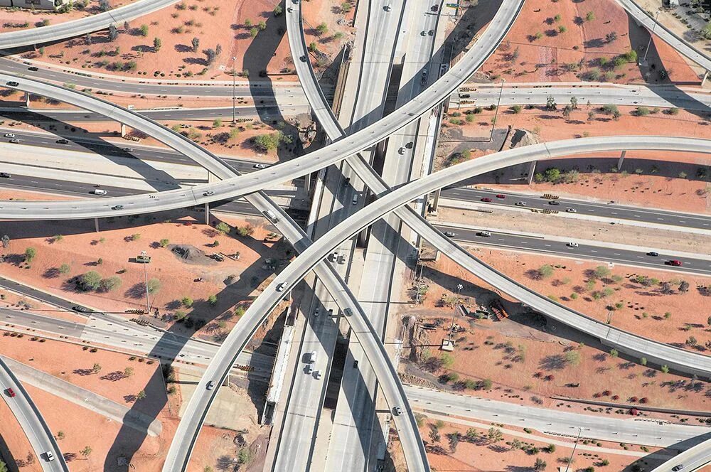 Развязка дорог фото Aerial Freeway Photos Give Engineers Their Due as Geometric Artists Fotos de cru