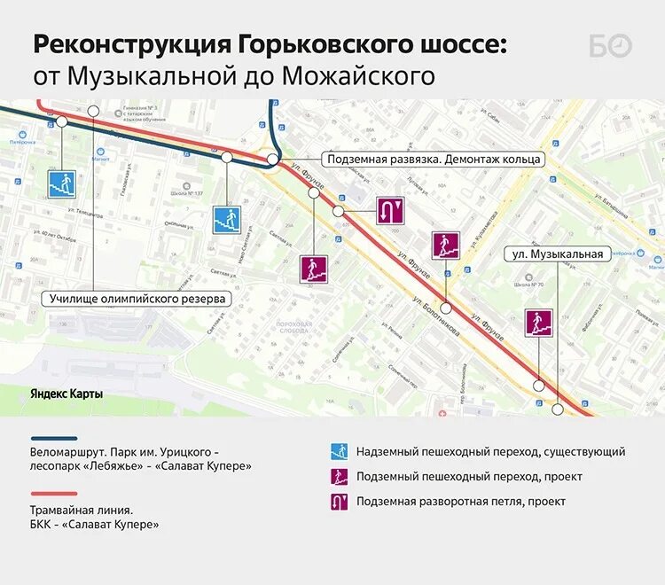 Развязка на горьковском шоссе в казани фото В мэрии Казани рассказали, как продвигается реконструкция Горьковского шоссе и с