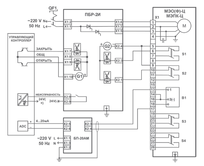 Рб 1 схема подключения Пускатели бесконтактные ПБР-3И, ПБР-2И - ТМ-КИП