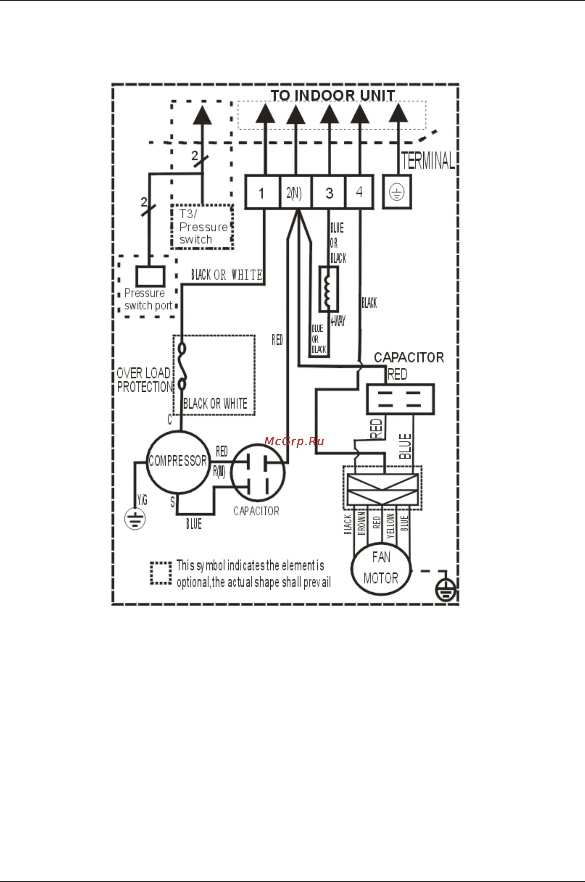 Рдк 8 4 схема подключения Midea MSMA1B-12HRN1 / MOBA01-12HN1 35/59 Outdoor unit