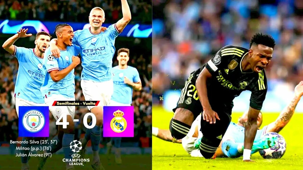 Реал сити фото Le beau jeu a gagner! Manchester City humilie le Real Madrid (4-0)-Débrief - You