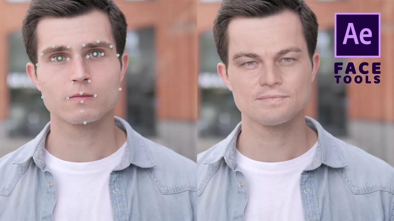 Реалистичная замена лица на фото Face replacement in video using a still image and Face Tools - After Effects tut