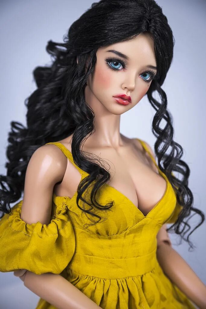 Реалистичные куклы фото Esmeralda Black Curls Wig for BJD Dolls