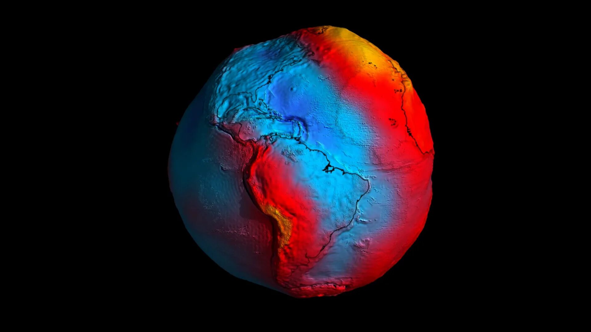 Реальная форма земли фото ESA - The geoid