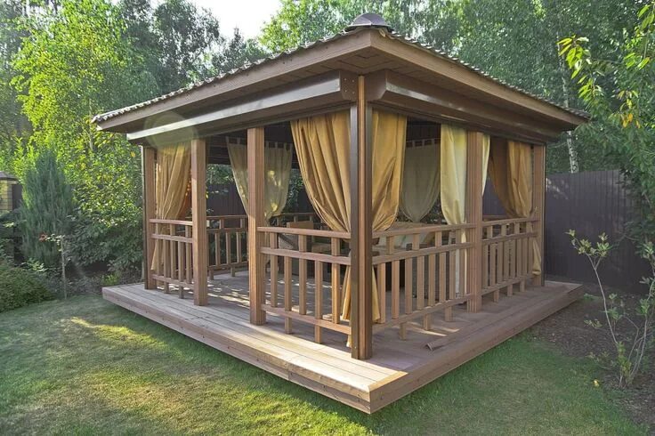 Реальные фото беседок на даче 10 options de pavillons dans tous les styles pour votre jardin ! homify Véranda 