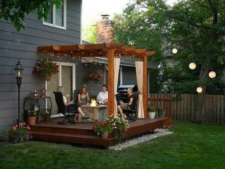 Реальные фото беседок на даче Пристенная беседка Outdoor pergola, Pergola patio, Backyard