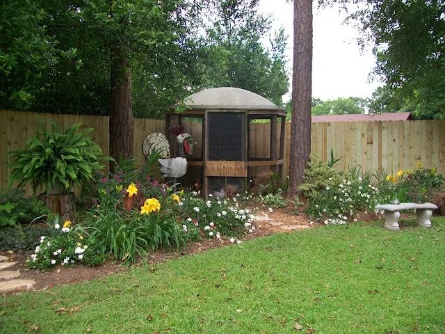 Реальные фото дачных Garden and Chicken Coop Backyard, Summer backyard, Chicken coop