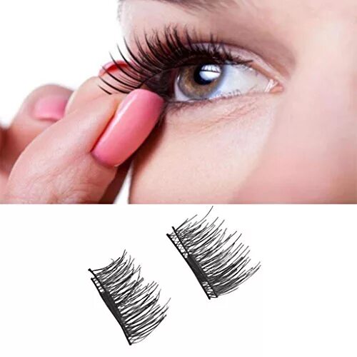 Реальные фото ресниц на магнитах $6.99 Ultra-thin Magnetic Eye Lashes 3D Reusable False Magnet Eyelashes (0.4MM, 