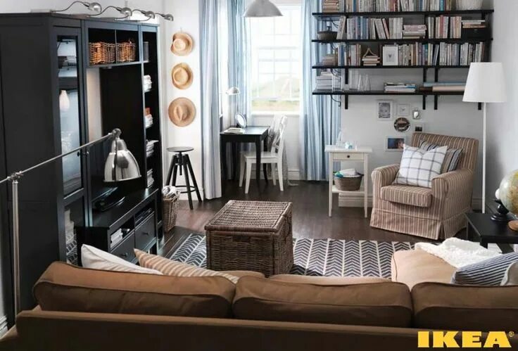 Реальные интерьеры с мебелью Интерьер гостиной Ikea living room, Small living room design, Living room decor 