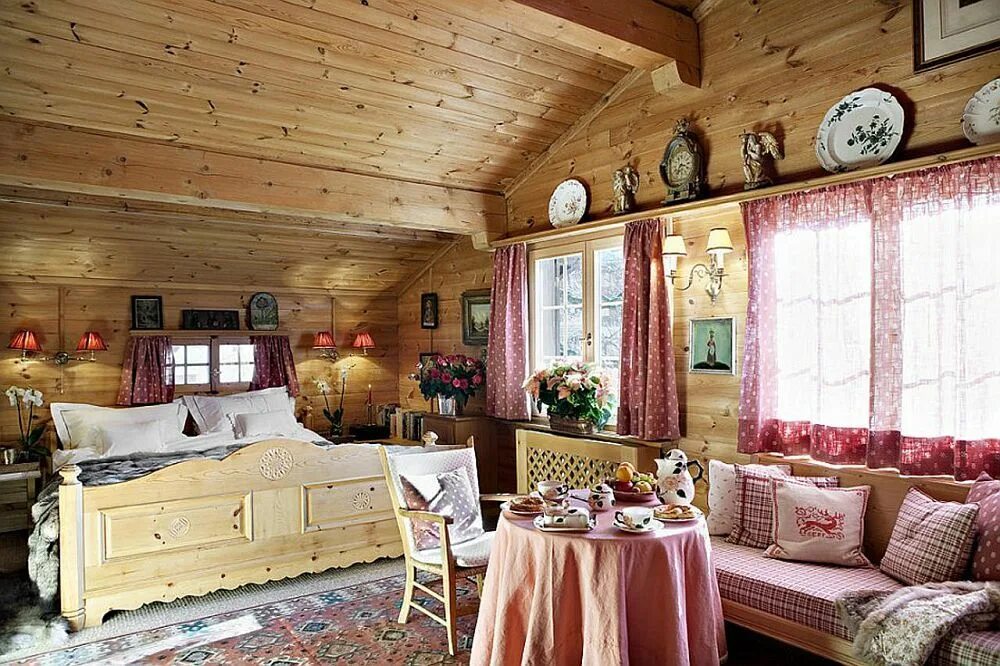 Реальный интерьер деревенского дома Printre cele mai frumoase cabane alpine cu un decor rustic de vis Adela Pârvu - 