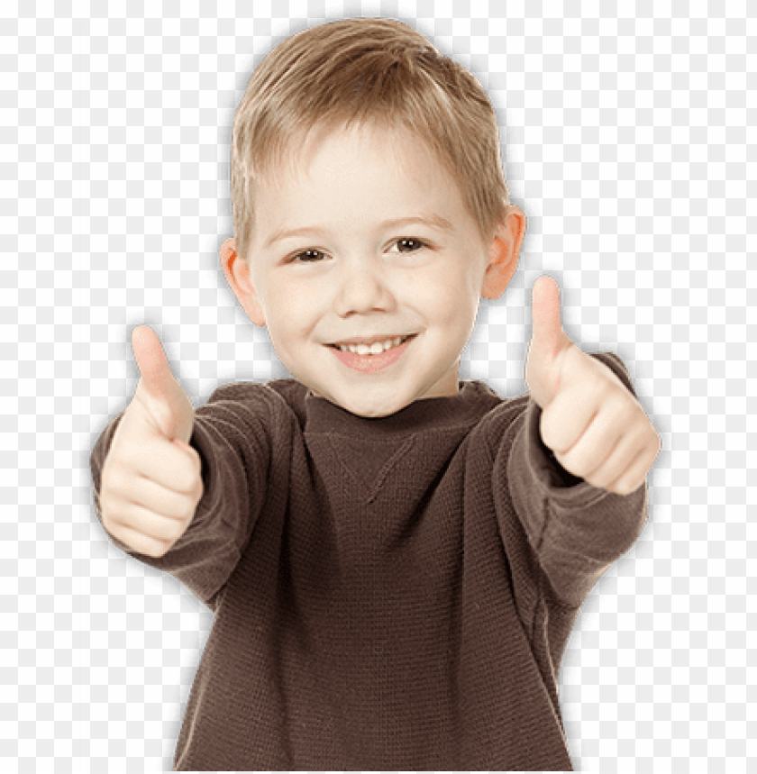 Ребенок показывает класс фото Little Boy Giving The Thumbs Up - Boy With Thumbs U PNG Transparent With Clear B