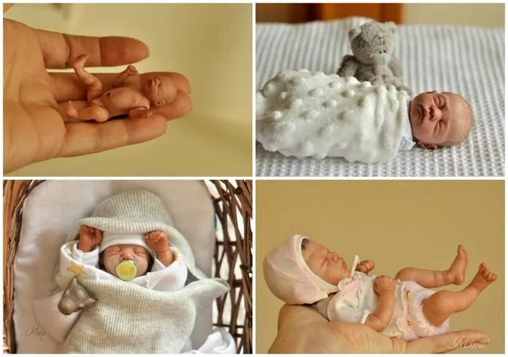 Реборн своими руками домашних условиях Miniature baby sculptures that will make your heart sing Polymer clay dolls, Cla