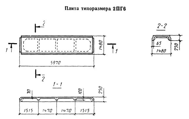 Ребристые плиты фото Плиты покрытий ребристые 2ПГ6 6АIIIвт купить в Ростове-на-Дону, Цена - завод ЖБИ