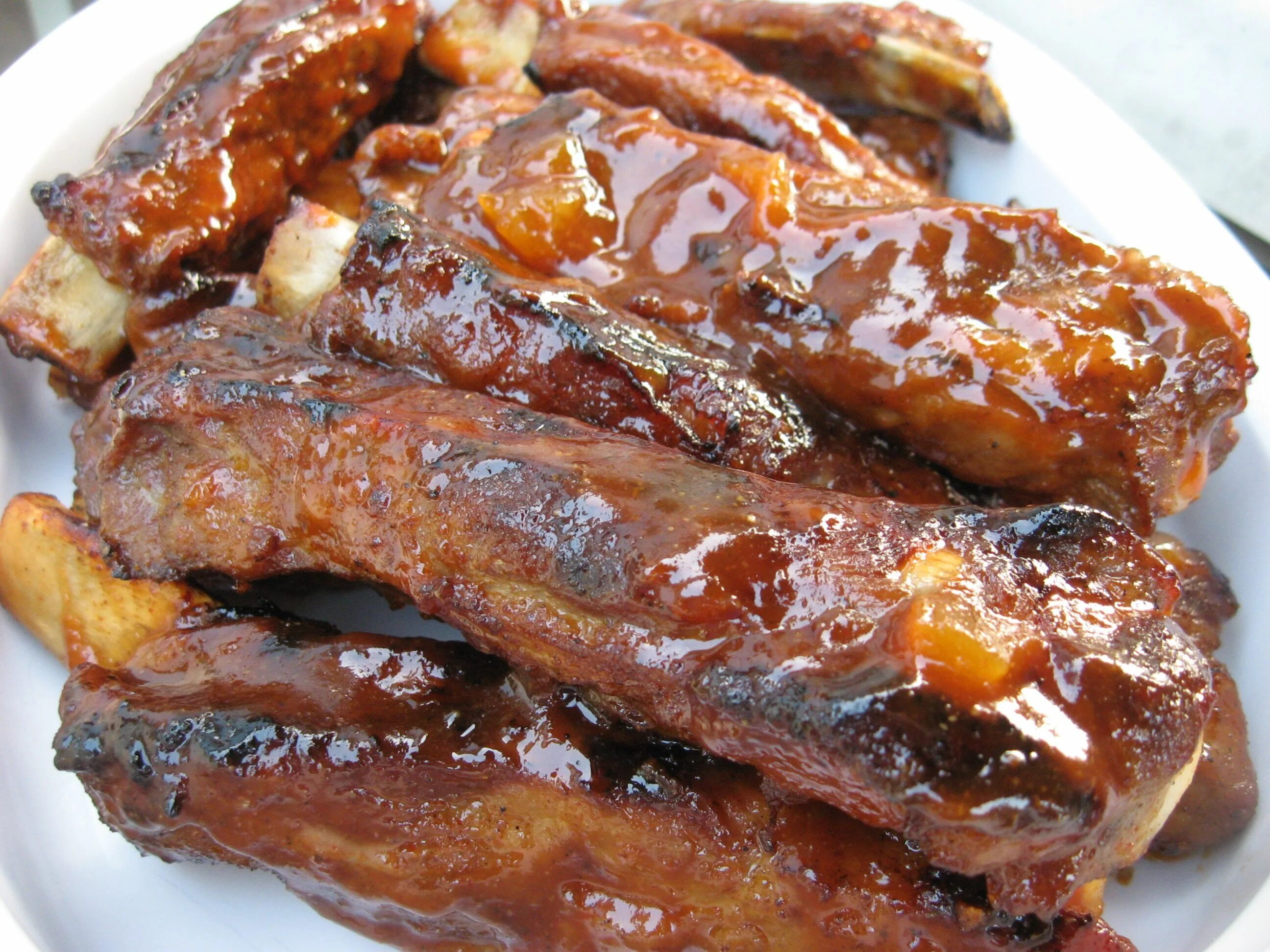 Ребрышки в медовом соусе фото Spare Ribs with Homemade BBQ Sauce Recipe Bbq sauce homemade, Spare ribs, Recipe