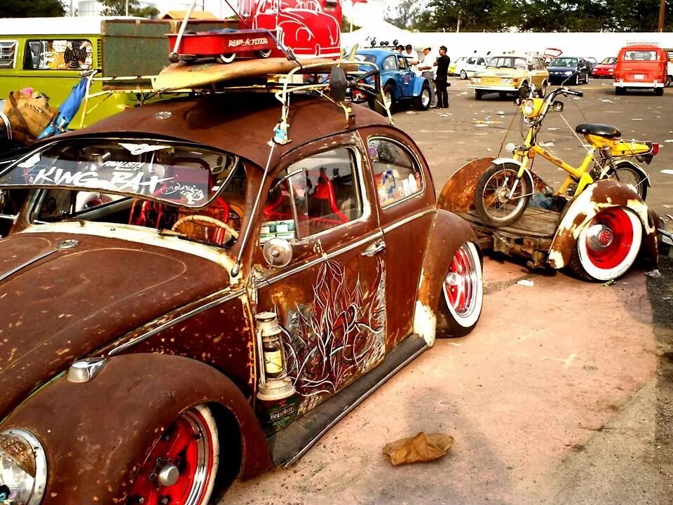 Ред лук фото #vw #volkswagen #beetle #sedan #vocho #fusca #ratlook #ratrod #rust #oxido #hood