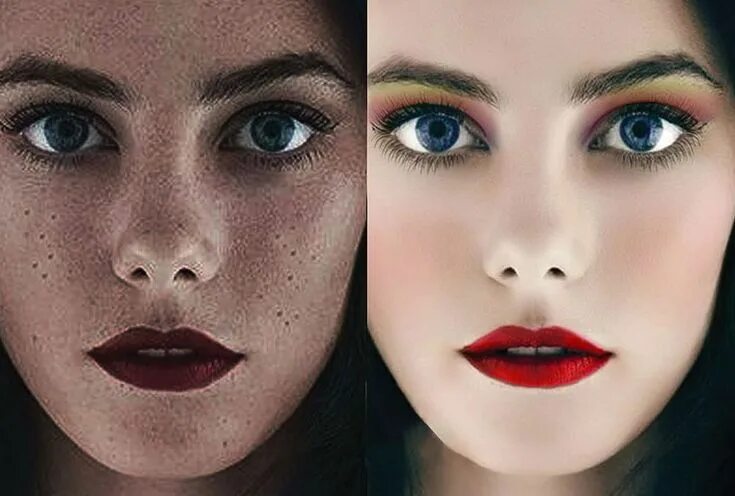 Редактирование фото макияж Pin by Garam Jung on Photography / Retouching Halloween face makeup, Face makeup