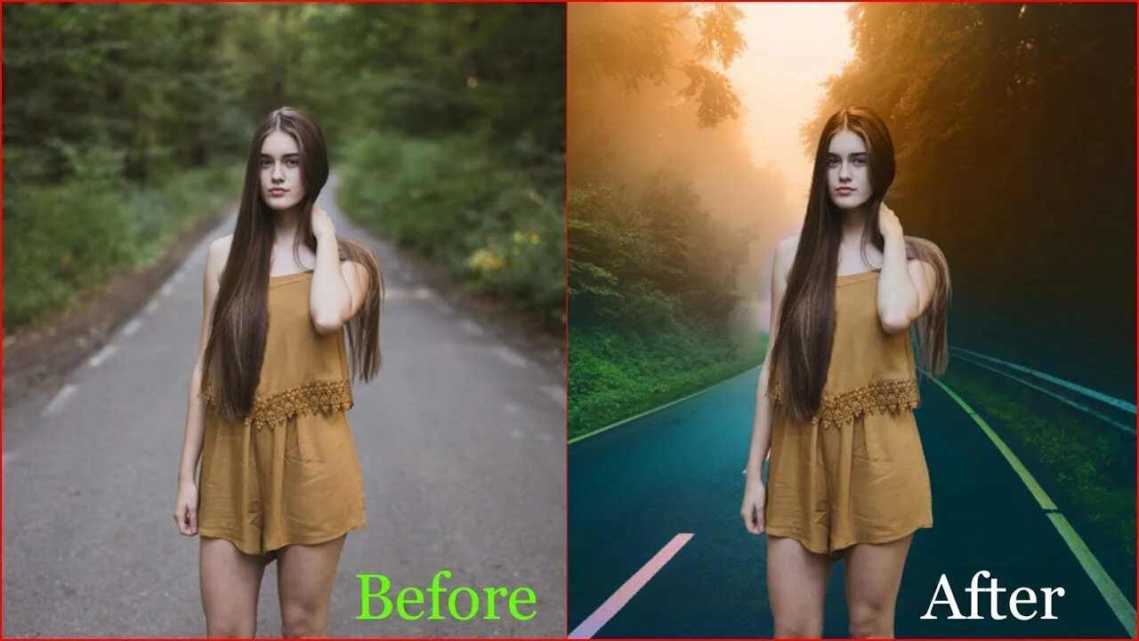 Редактирование фото с заменой фона Changing a Background for Dramatic Color Effect in Photoshop - YouTube