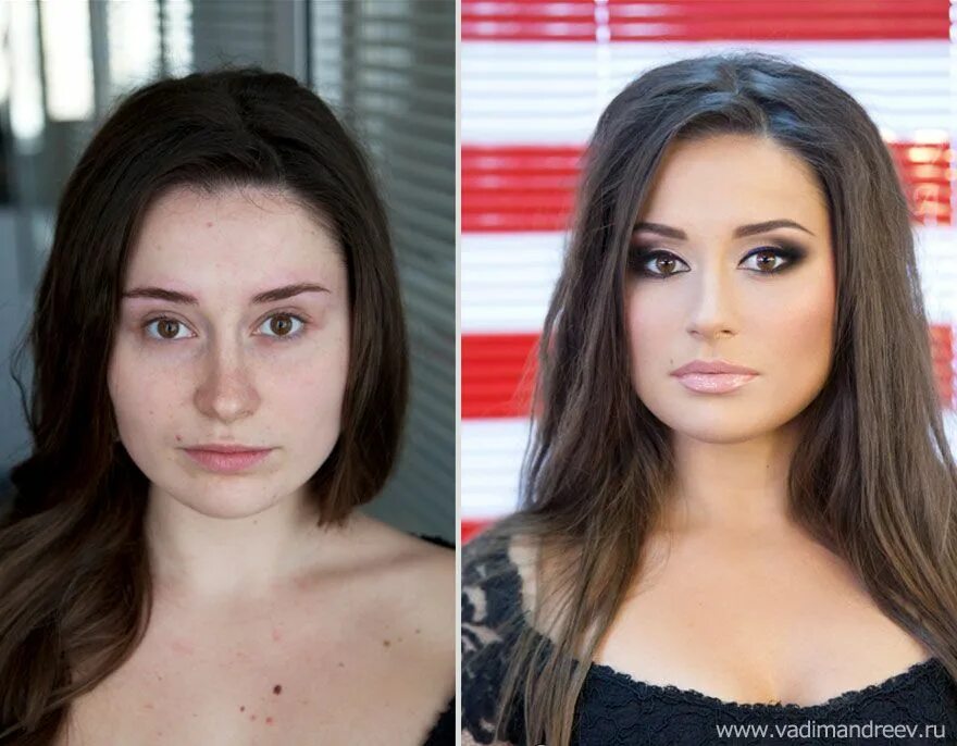 Редактировать фото онлайн макияжа лицо Stunning Before and After Makeup Photos by Vadim Andreev Amazing makeup transfor