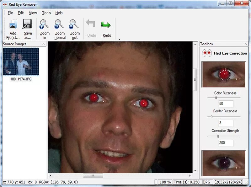 Редактор фото глаз Red Eye Removal 3.5 Электронная версия цена за копию (от 1 и более) - купить лиц