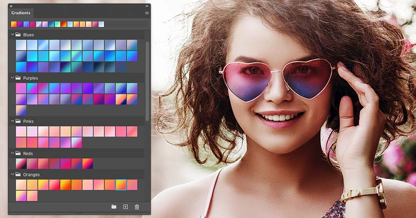 Редактор фото онлайн очки The New Gradients and Gradients Panel in Photoshop CC 2020