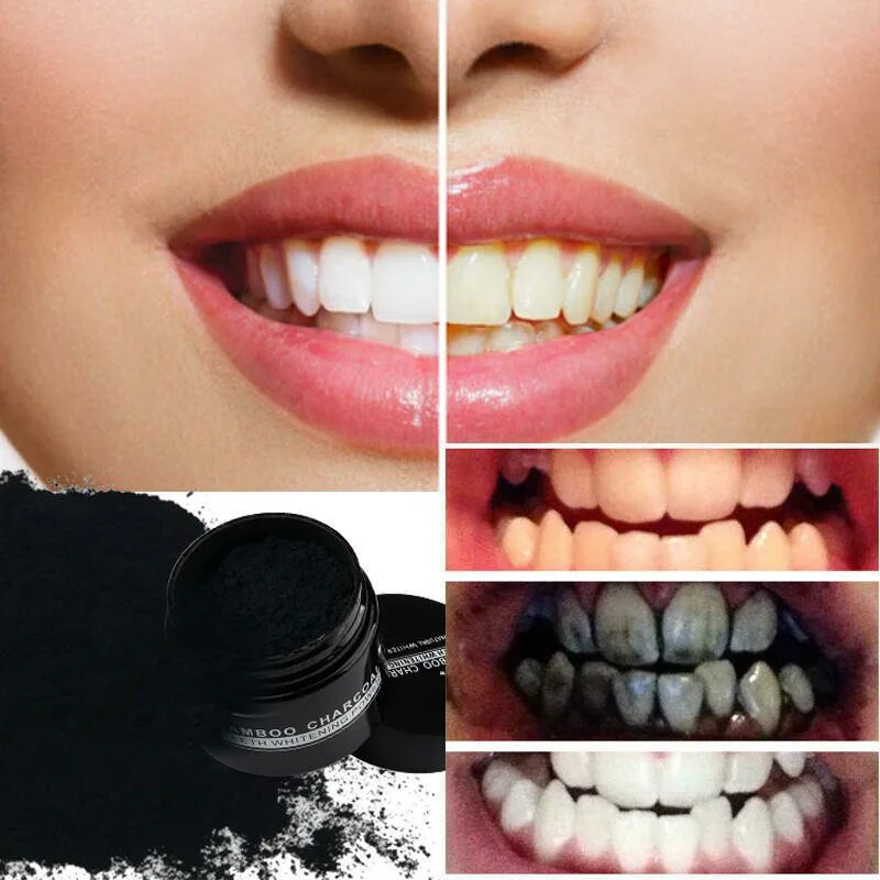 Редактор фото отбелить зубы 1 Set Fashion Teeth Whitening Powder Natural Organic Activated Charcoal купить н