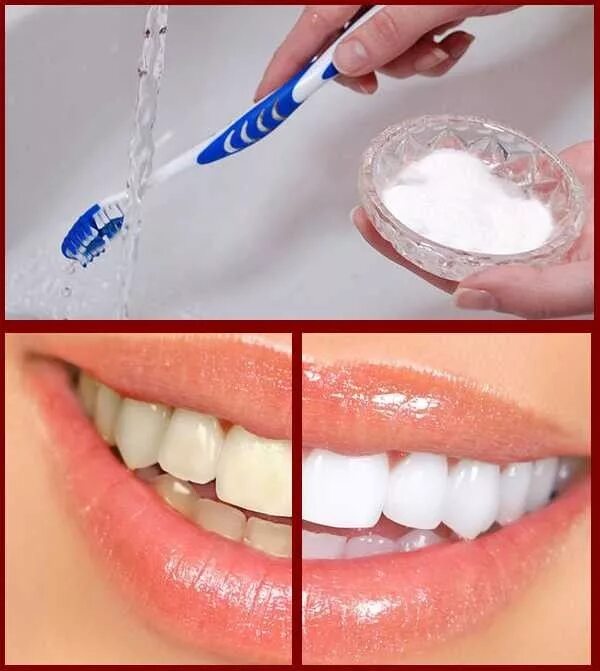 Редактор фото отбелить зубы Baking Soda & Water can use to get rid of yellow and stained teeth Baking soda w