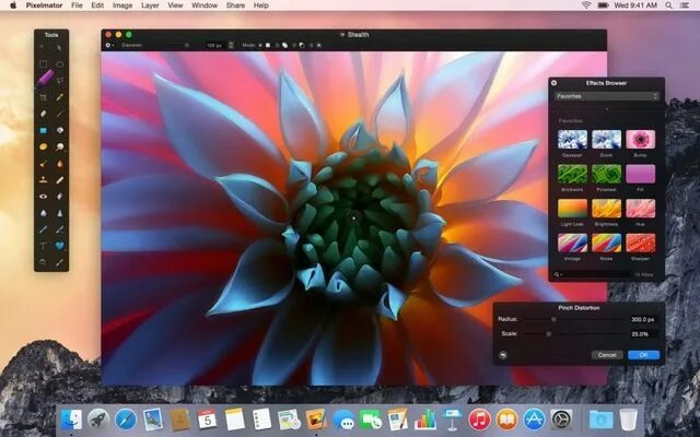 Редактор фото открытки Pixelmator for Mac Gets Redesigned Interface with OS X Yosemite and Handoff Supp