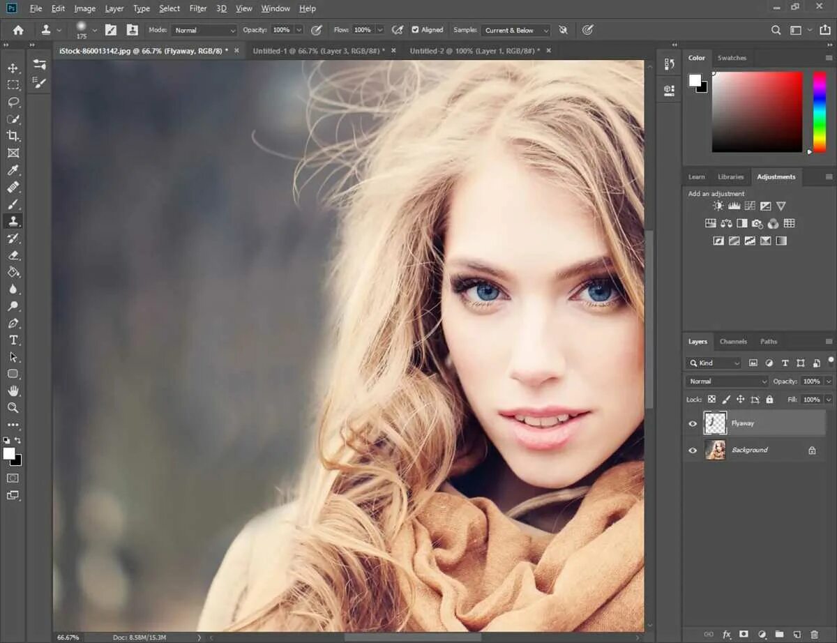 Редактор фото волосы How to Remove Flyaway Hair in Photoshop - Tech Advisor