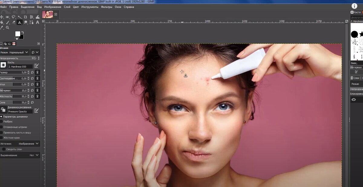 Редактор фото яндекс игры Бесплатный фоторедактор GIMP. Как удалить прыщи. Инструмент штамп Softfly.ru Дзе