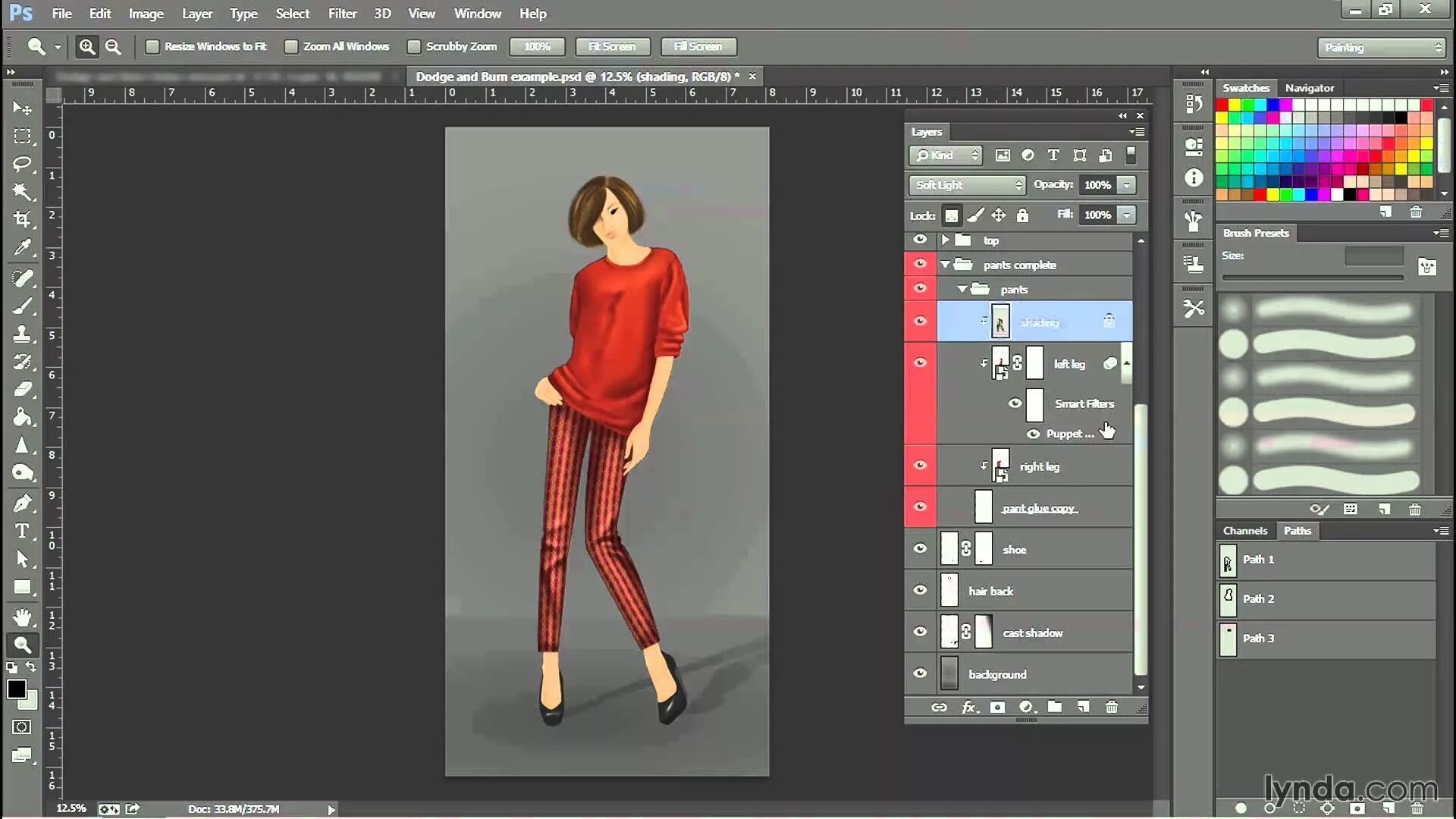 Редактор одежды на фото Photoshop fashion design tutorial: Swapping patterns lynda.com Digital fashion d